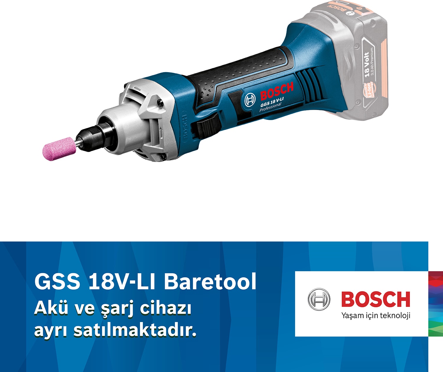 GGS 18V-LI Professional Akülü Kalıpçı Taşlama Makinesi (Akü ve Şarj Cihazı Dahil Değil)