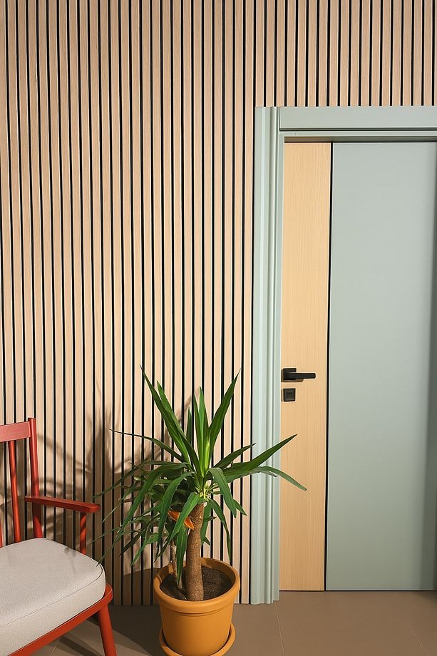 Ahşap Akustik Duvar Paneli 100x280 Cm Dekoratif Keçeli Duvar Paneli Mdf 100x280 Vestiyer Lambirisi