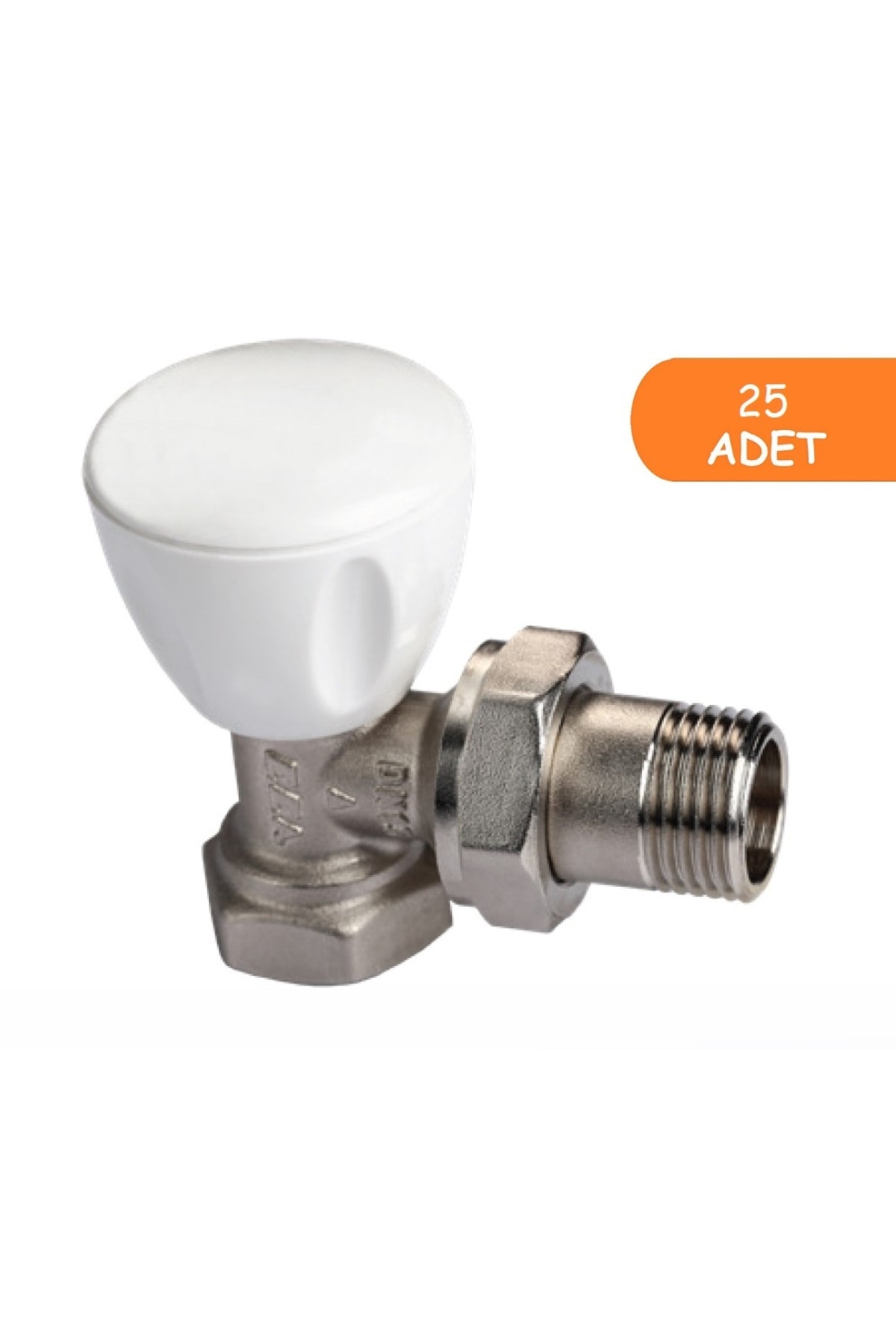 25 Adet ECA RV3 1/2 Köşe Radyatör Valfi Petek Havlupan Vanası 602120641