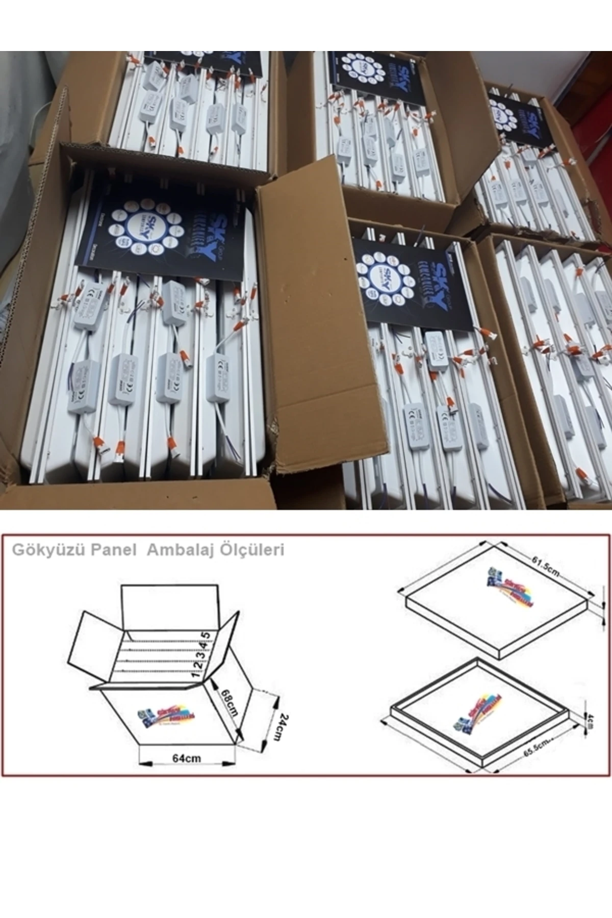 9'lu 60x60 Led Panel, Yeni Moda Tavan Aydınlatma, T24 Asma Tavanlar Için Gurup Led Aydınlatma Panel