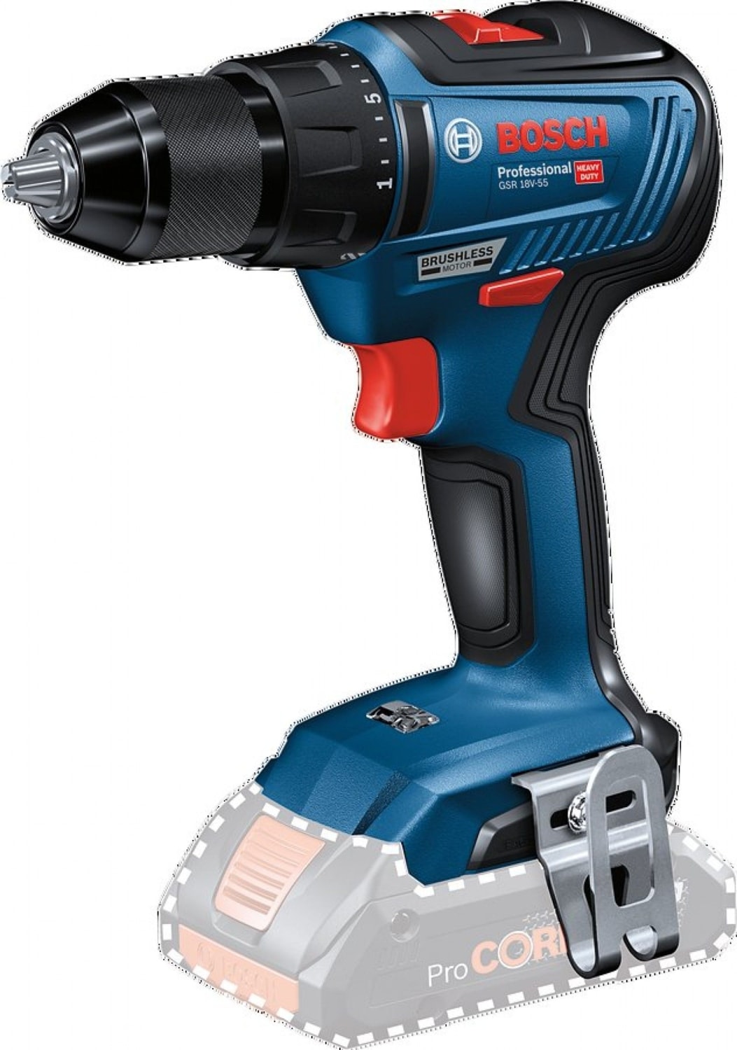 BOSCH Gsr 18 V - 55 Akülü Vidalama Makinesi (Akü Dahil Değil) (0 601 9h5 202)