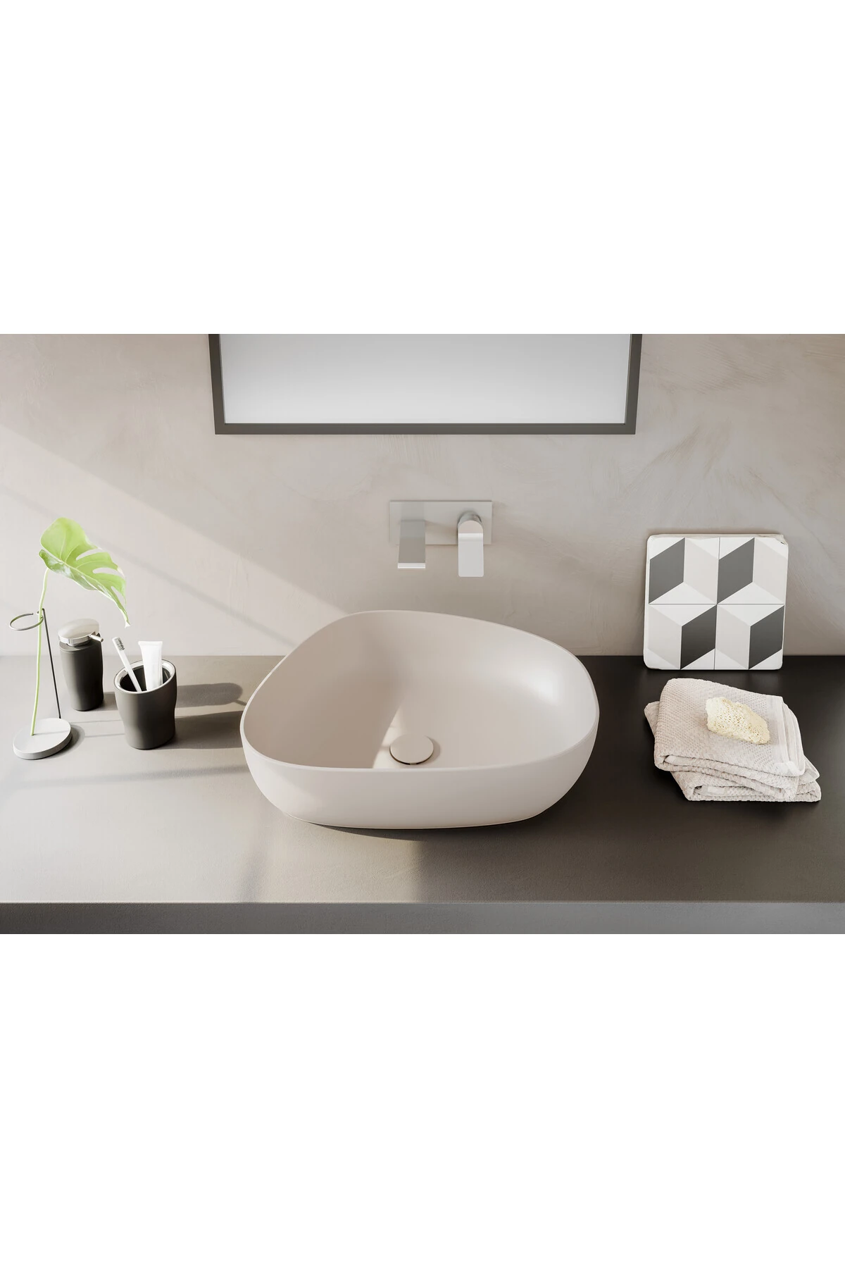 Memoria A42345 Ankastre Lavabo Bataryası, Sıva Üstü, Krom