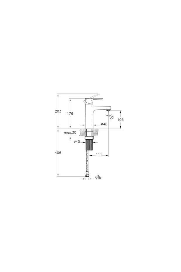 Shift T30 A43689 Yüksek Lavabo Bataryası, Krom