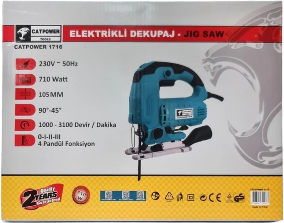 Catpower 5323 Elektrikli Torklu Vidalama 300WATT Çıkarılabilir Mandren ve Bits Uç Girişli
