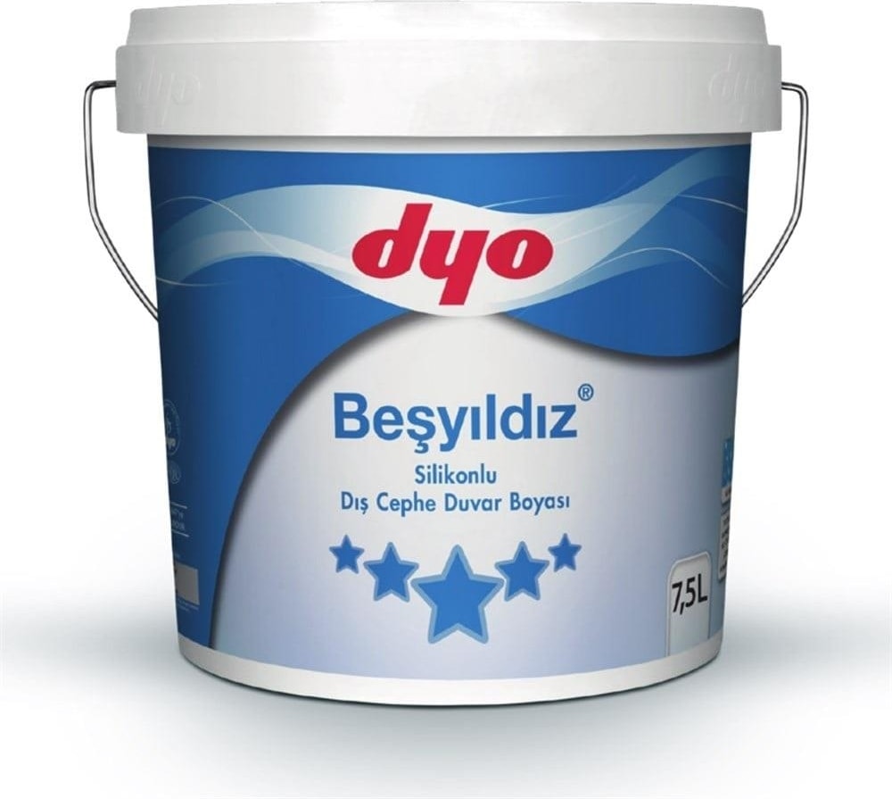 Beşyıldız Silikonlu Dış Cephe Boyası 7.5 Lt Kirli Beyaz