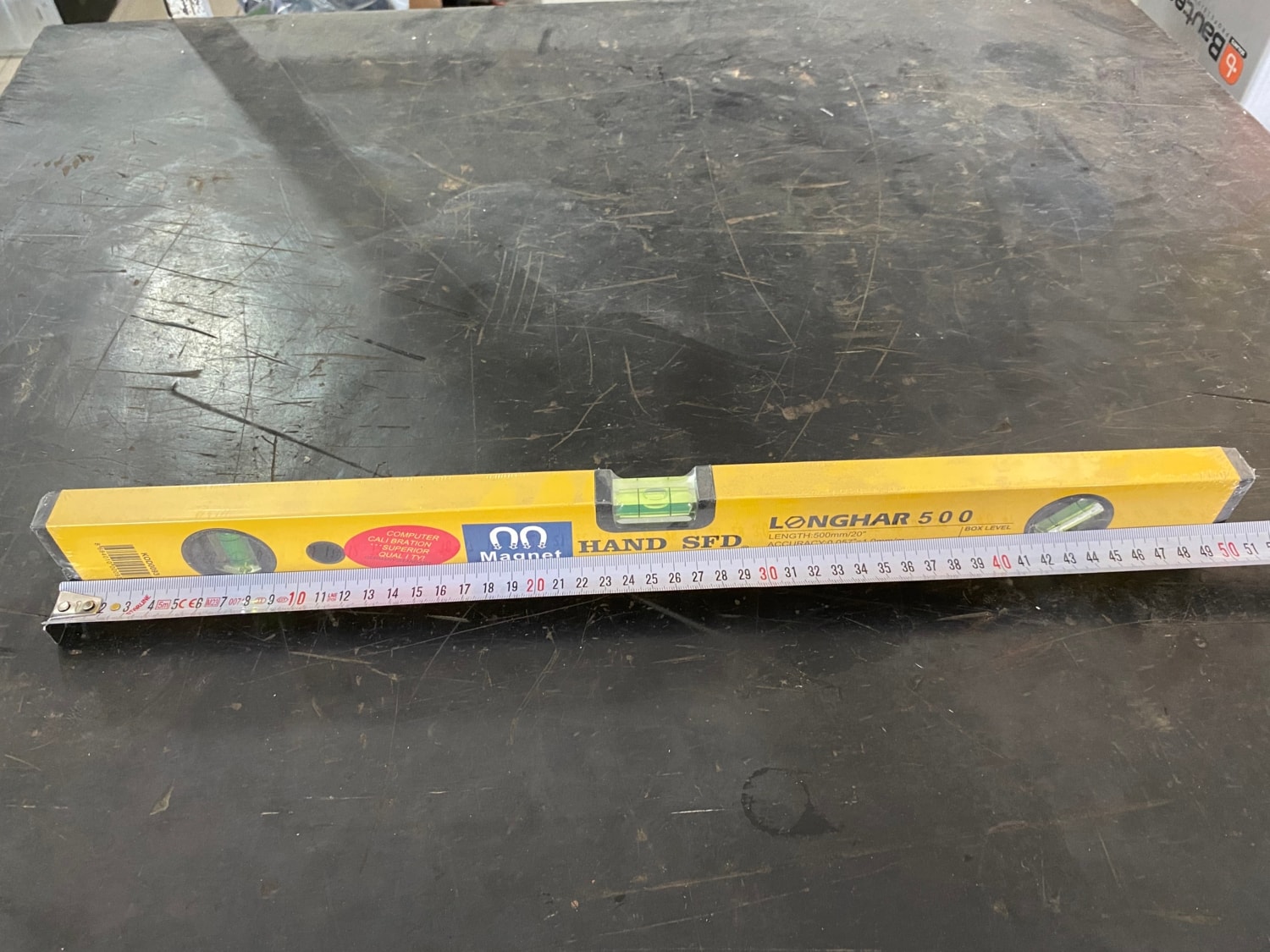 Su Terazisi MIKNATISLI Sarı ALÜMİNYUM YÜKSEK HASSASİYET 50CM