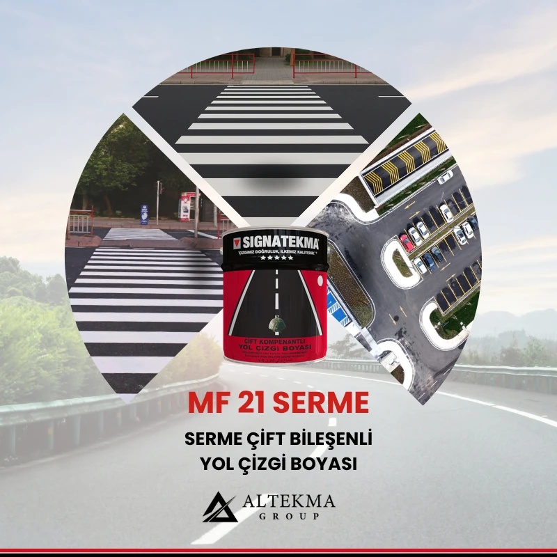 Mf 21 Serme Çift Kompenantlı Yol Çizgi Boyası Beyaz 25 Kg