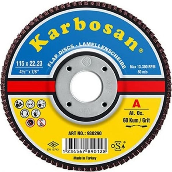 KARBOSAN 115 x 22 P060 Flap Dısk  10 Adet