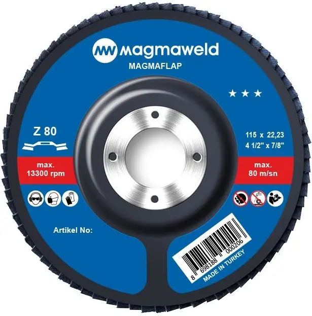 Flap Zımpara Zr 80 Kum - 115 x 22 (Mm)