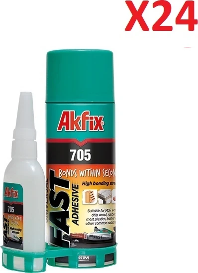 705 Mdf Kit Universal Hızlı Yapıştırıcı 200 ml + 50 gr (1 Koli - 24 Adet)