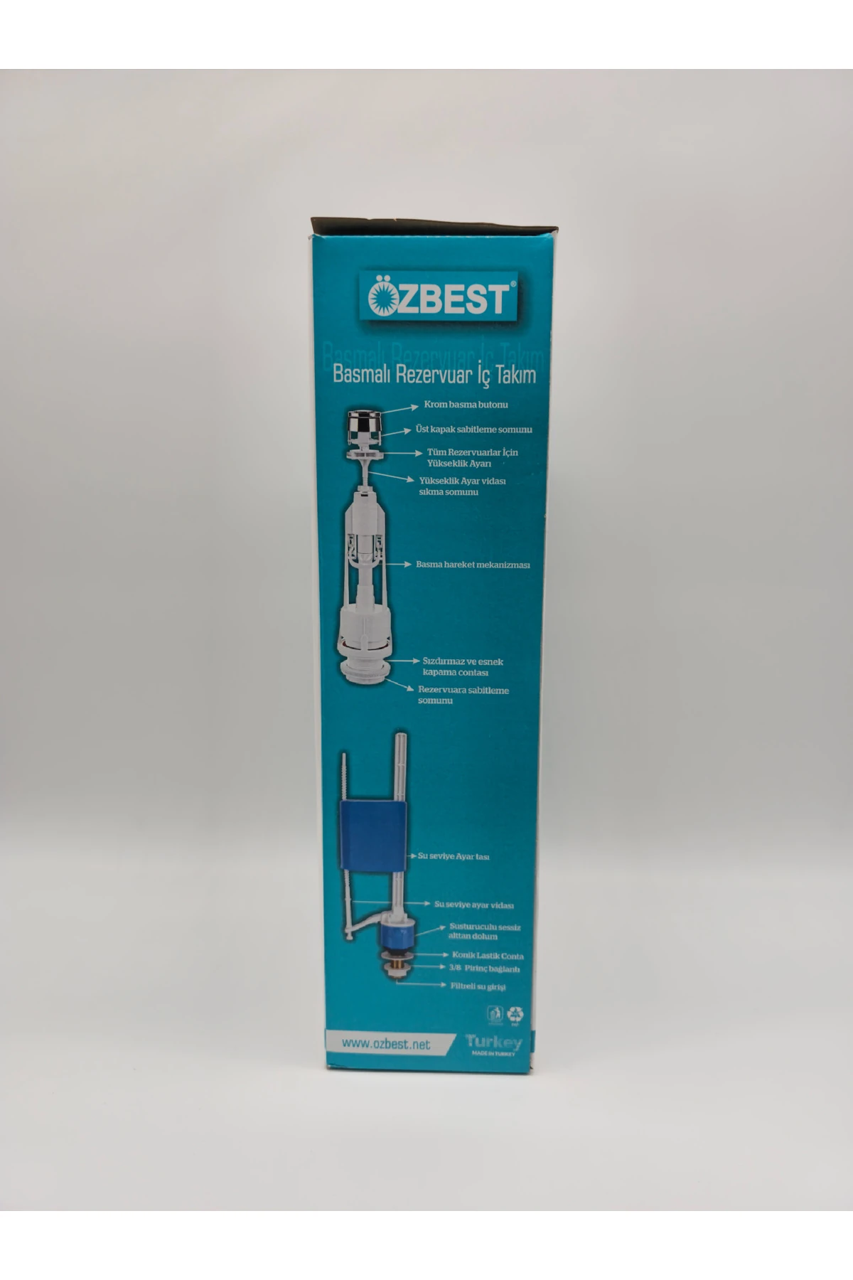 Basmalı Tek Kademeli Klozet Rezarvuar İç Takımı