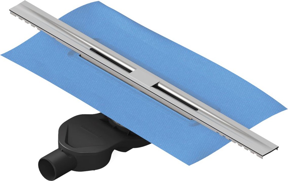 5701681 Clear-Cut V-Flow 40 cm Duş Kanalı Mat Krom Yandan