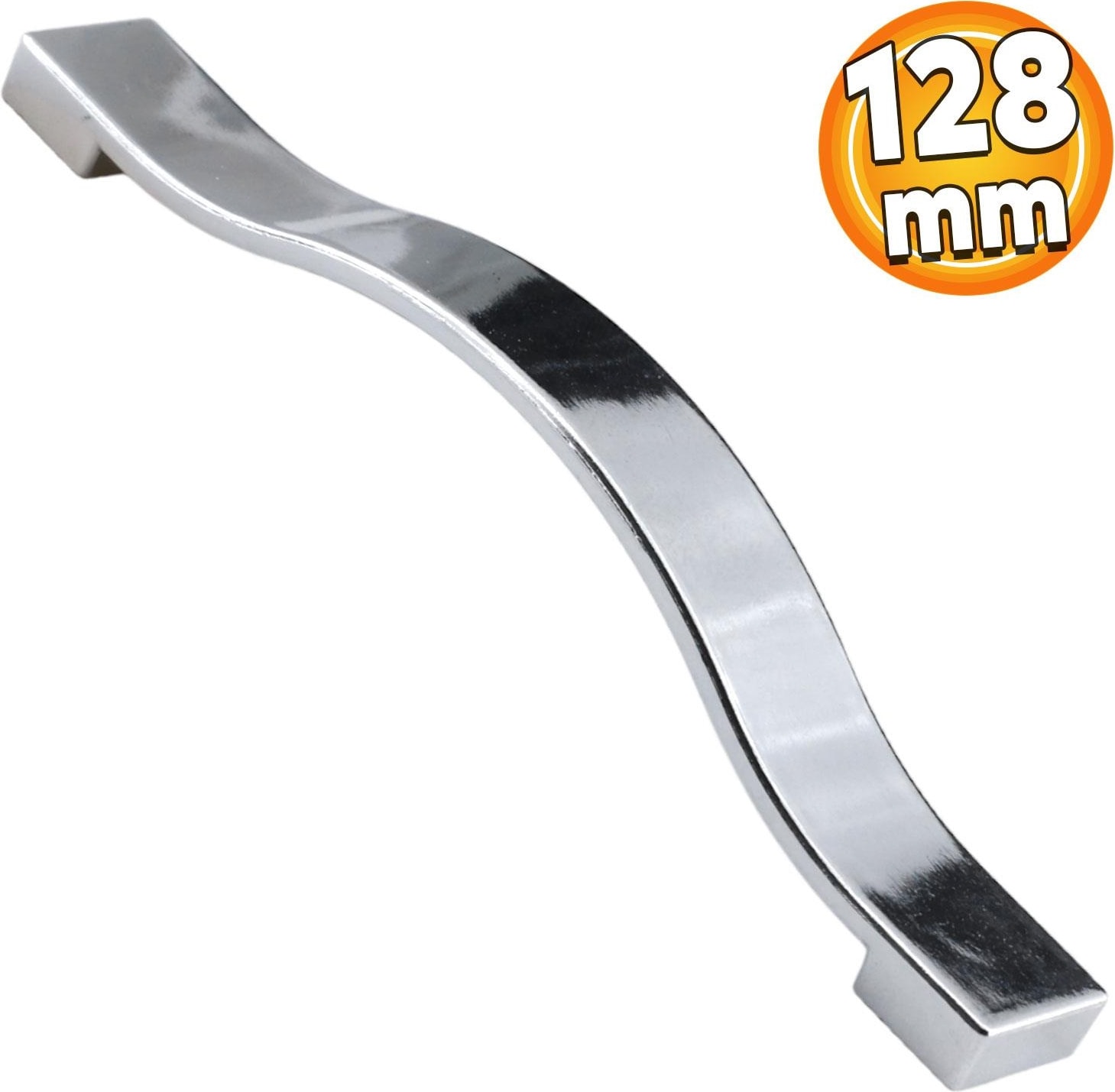 Akasya Düz Mobilya Mutfak Dolabı Çekmece Dolap Kapak Kulpu Kulbu Krom 128 mm Metal Kulp
