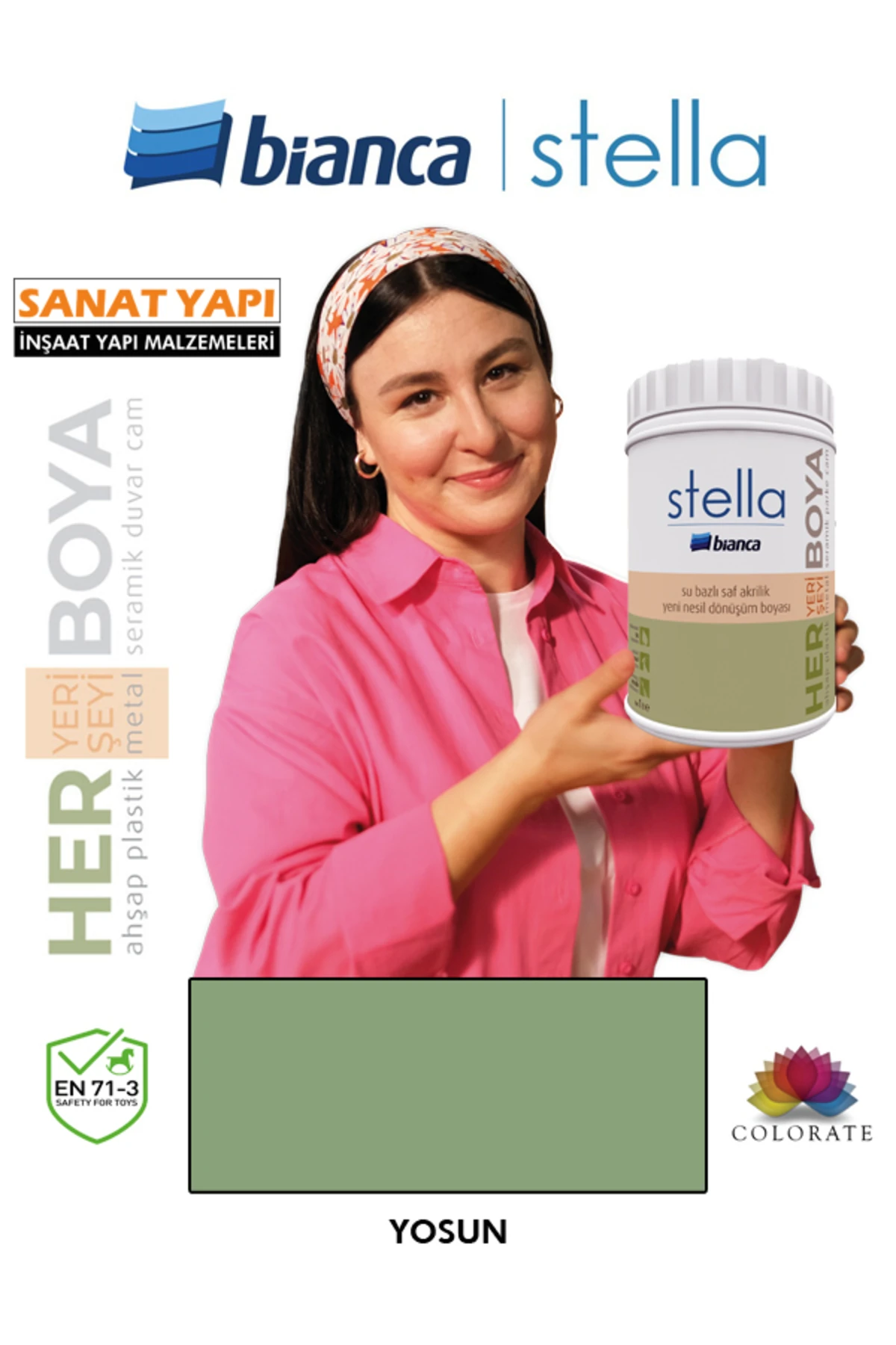 Stella Su Bazlı Boya Fayans-Mermer-Tezgah-Kapı-Dolap-İç Cephe-Dönüşüm-Mutfak-Banyo-Plastik-Ahşap