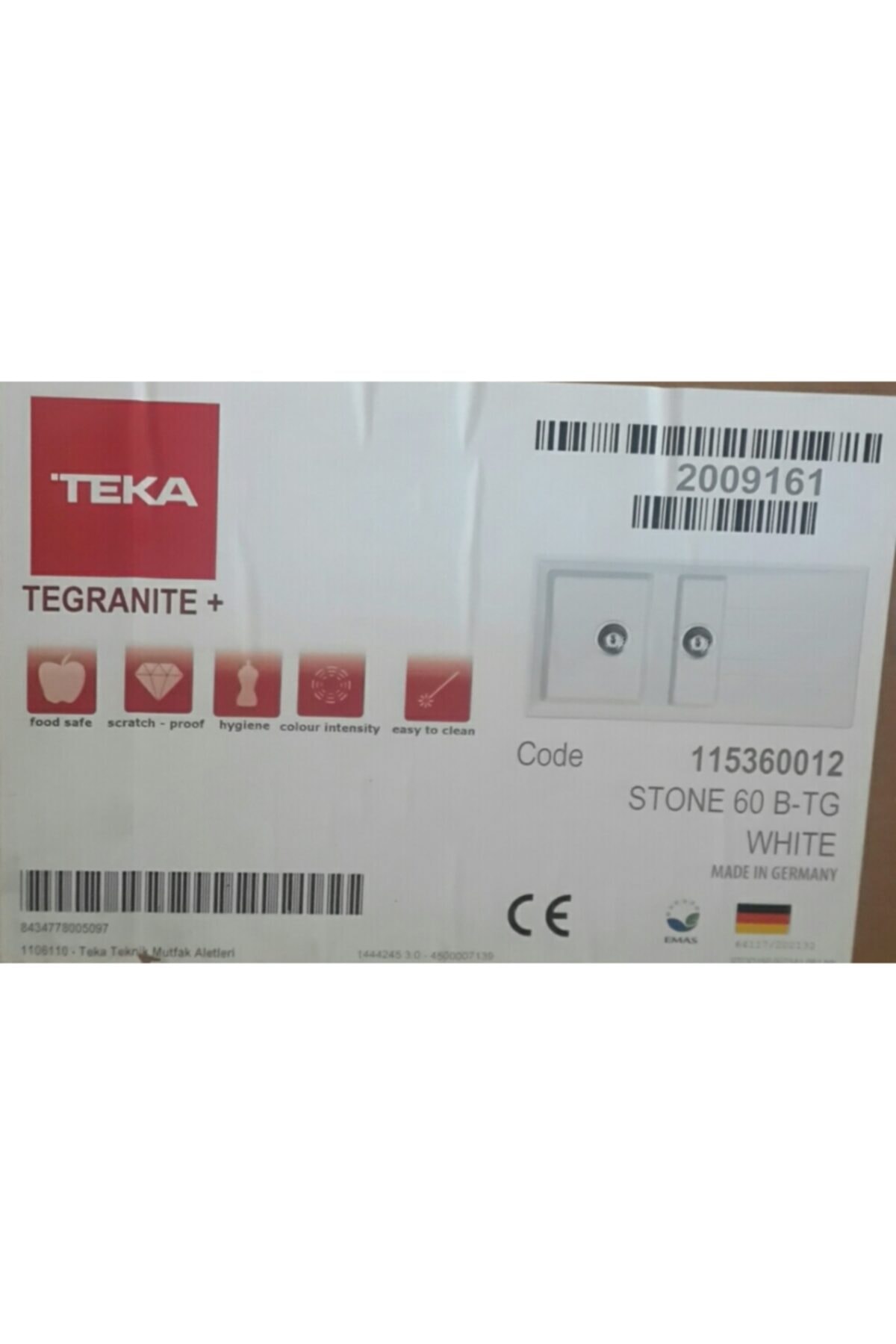 Stone 60 B-tg White Te Granite Sink