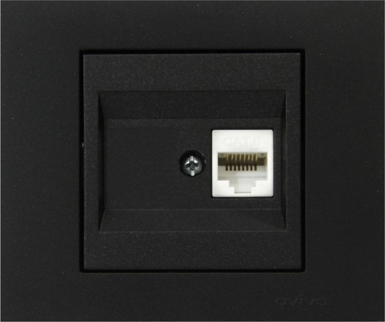 Grano Siyah Data Prizi (RJ45-CAT6 Jaklı)+Çerçeve