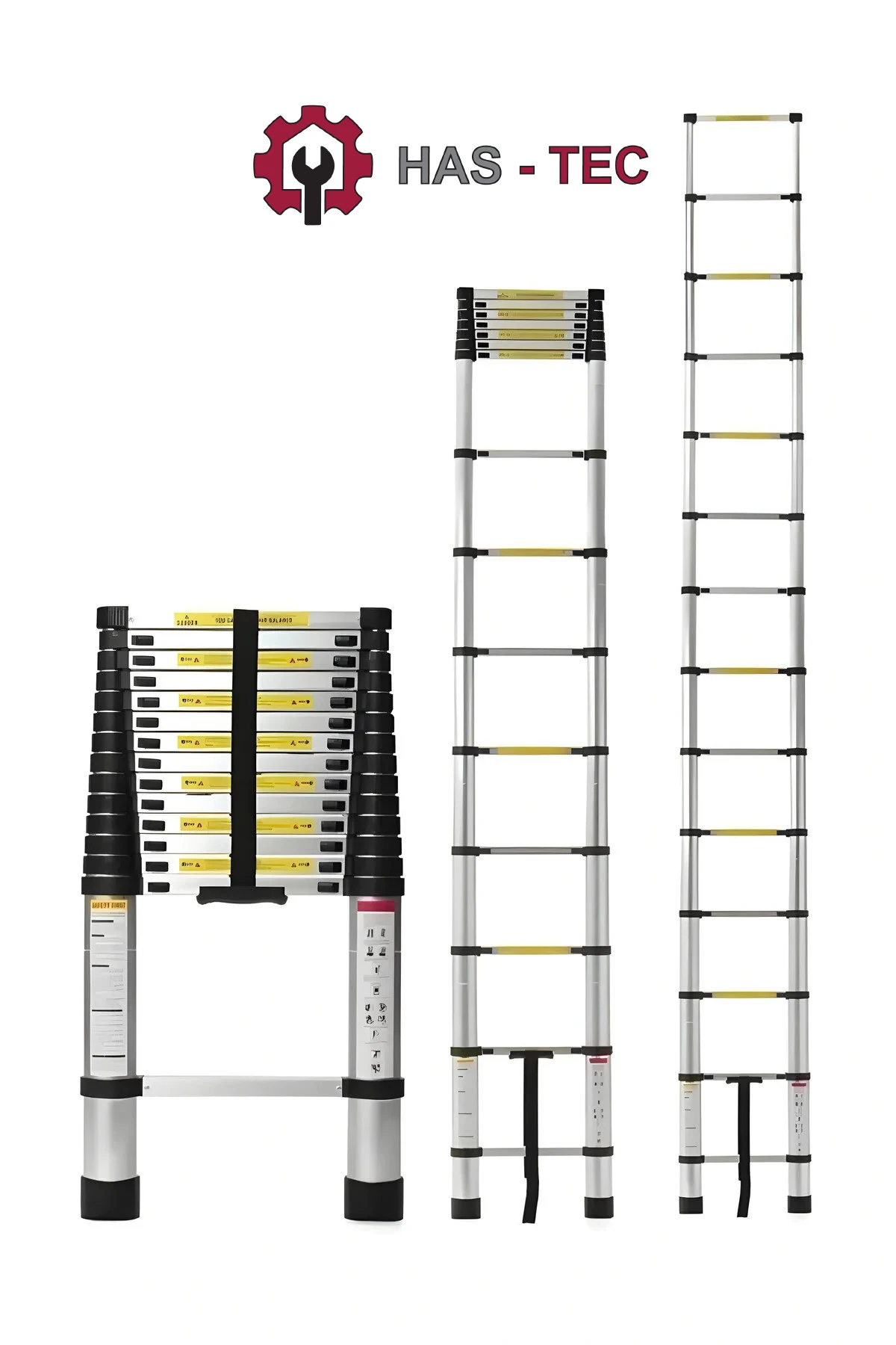 13 Basamaklı Düz Uzayan Teleskopik Merdiven 3,8 m
