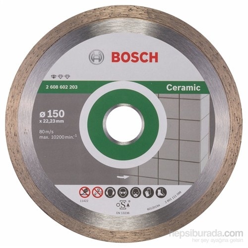 BOSCH - Standard Seri Seramik İçin Elmas Kesme Diski - 115 X 22,23 X 1,6 X 7 Mm