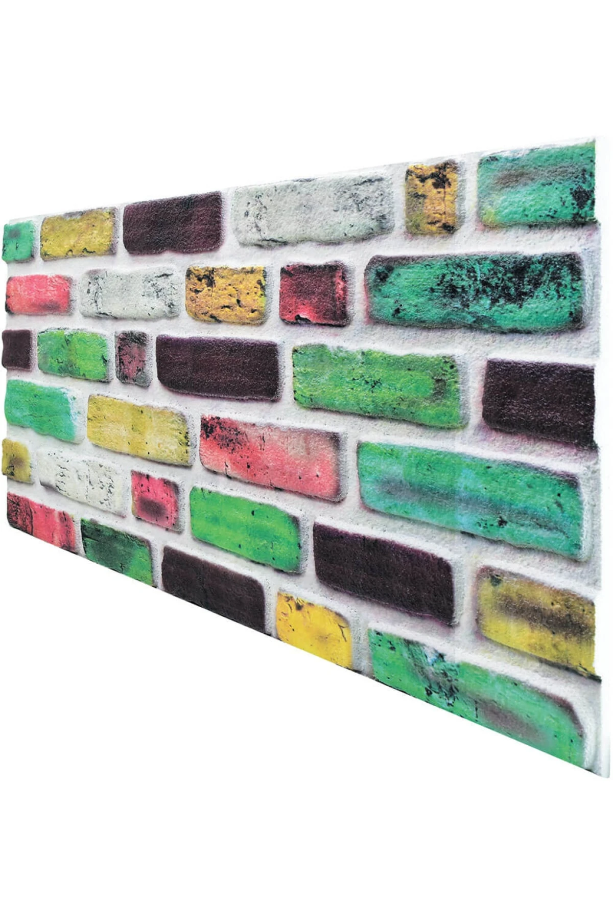 5 Adet X Tuğla Desenli 3 Boyutlu Renkli Strafor Köpük Duvar Kaplama Paneli (br-521)