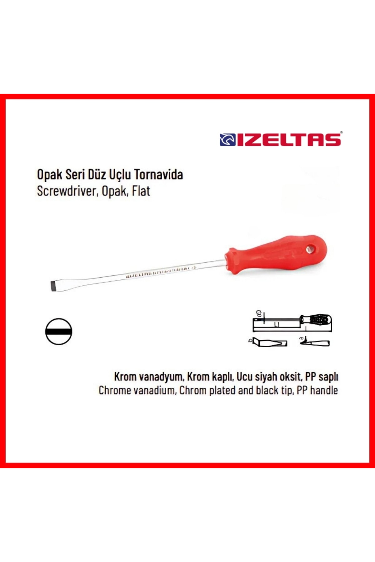 Düz Uçlu Tornavida, 5x125 Mm, Opak Seri, Güvenli Ve Hassas