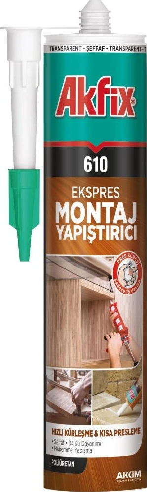 610 Ekspres Montaj Yapıştırıcı Sıvı Çivi 310ML Şeffaf GA400P
