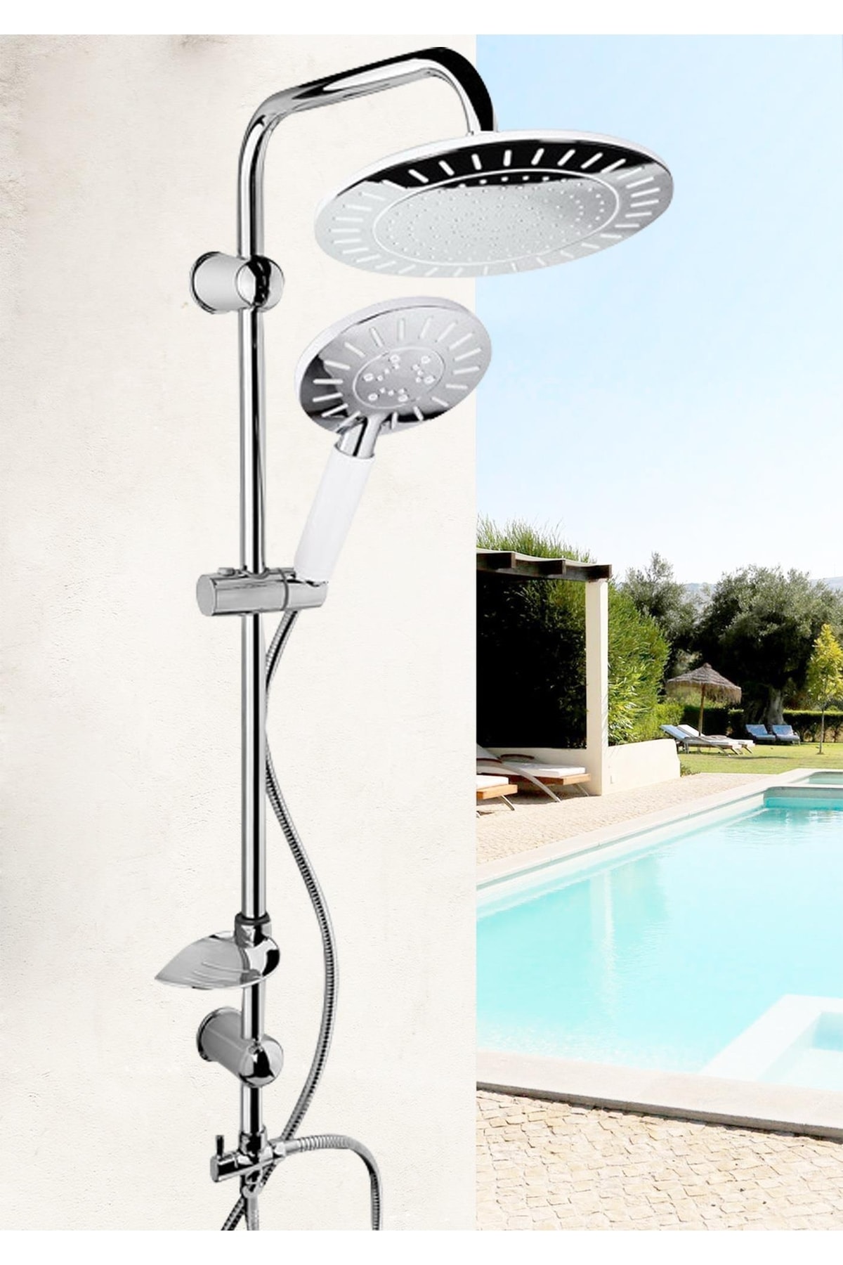 Europe Robot Duş Sistemi Fonksiyonlu Yağmurlama Tepe Duş Seti