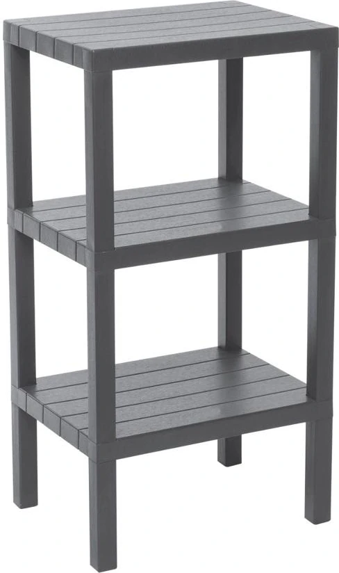 3 Raflı Gri Modüler Ünite Plastik 38X29X74 cm (4989)