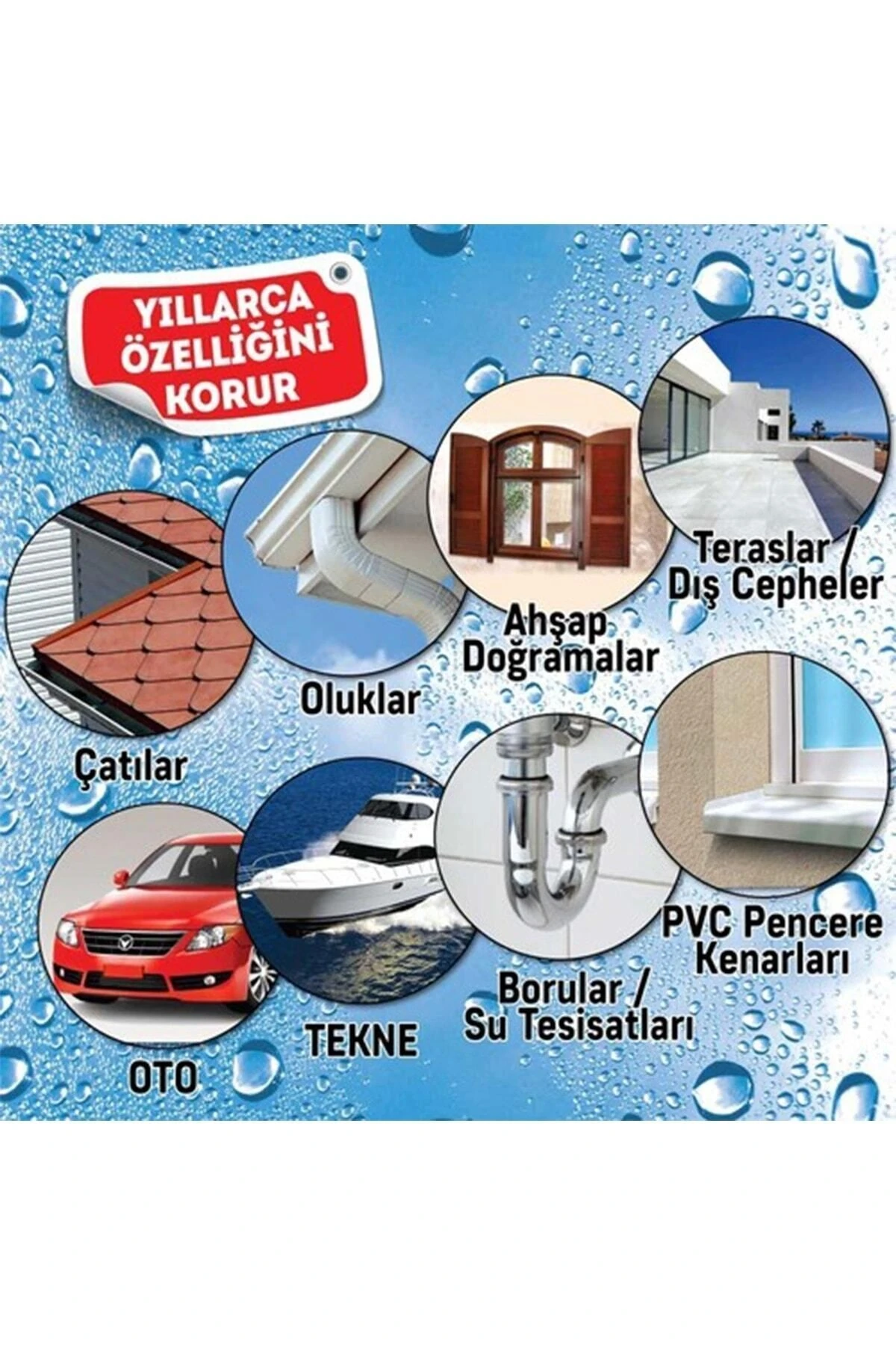 Leak Fix (ŞEFFAF 200 ml) Su Yalıtım Sızdırmaz Geçirmez Izolasyon Kauçuk Spreyi Kaplama Sızıntı Önler