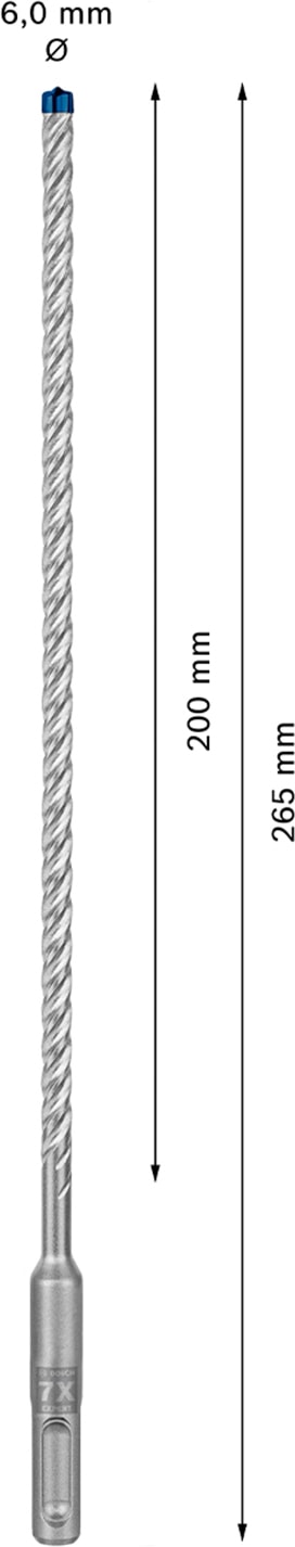 Expert Sds Plus-7x Kırıcı Delici Delme Ucu 6 x 200 x 265 mm