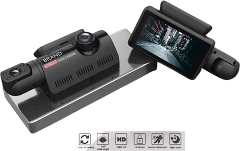 Buğz Çift Görüşlü Dashcam – Gece Görüşlü 1080P Araç Içi Güvenlik Kamerası