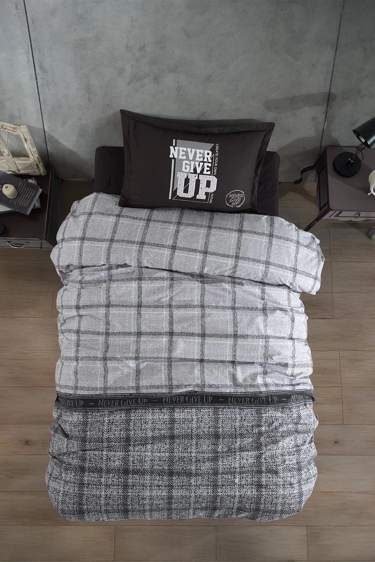 Ranforce %100 Pamuk Tek Kişilik Nevresim Takımı Give Up