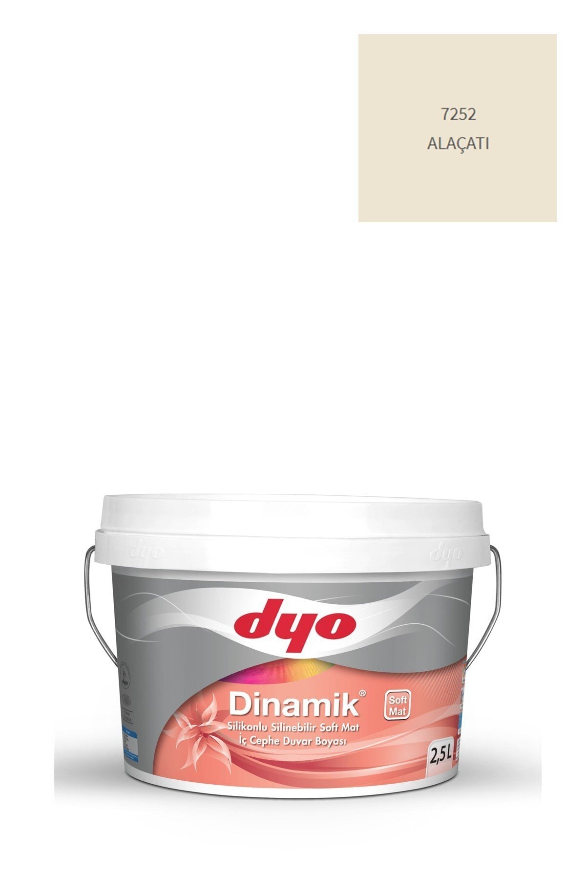 Dinamik Silikonlu Silinebilir Soft Mat İç Cephe Duvar Boyası  Alaçatı
