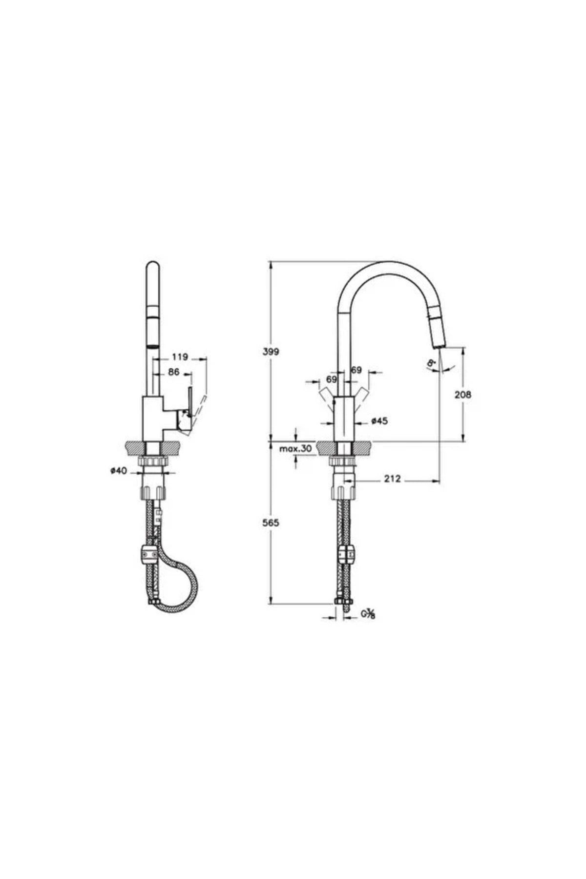 Maestro Standart Pull-down Eviye Bataryası A42162