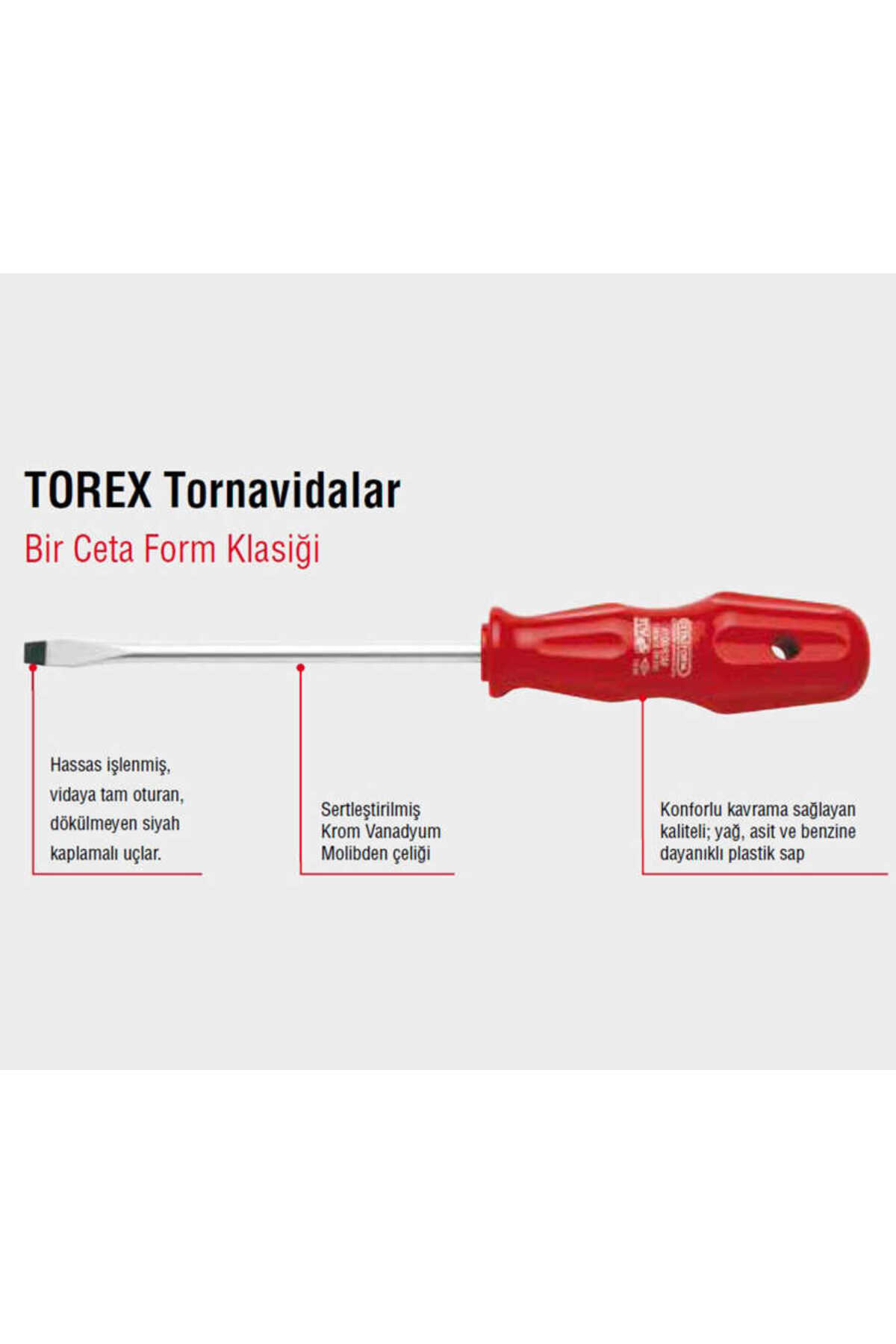 Düz Uçlu Tornavida 5.5x100 Mm - 4100/52m
