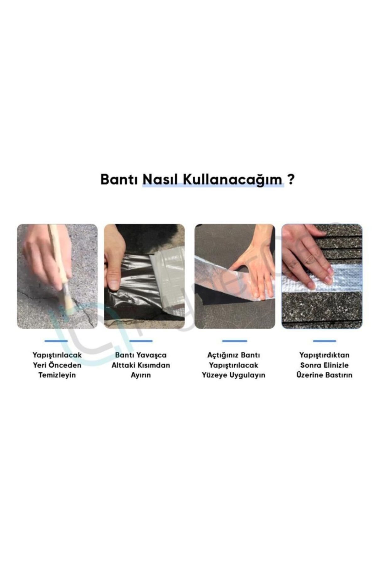 OZKUVVET Çatı Izolasyon Ses Su Yalıtım Tamir Çamur Bandı 10 cm 8 m