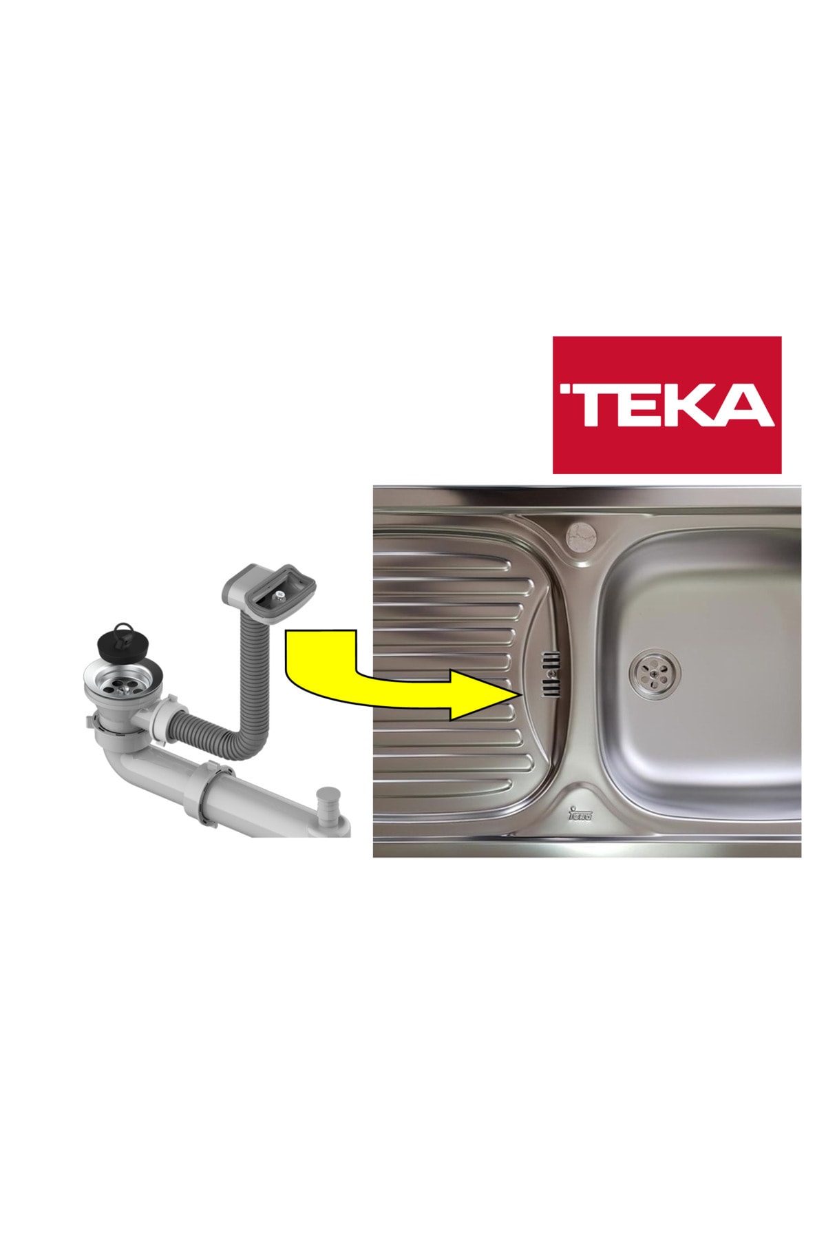 EBM 45 MODELİ 1 GÖZ PASLANMAZ CELİK EVİYE SİFONU