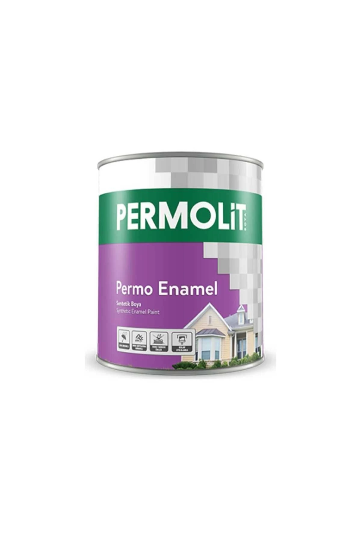 PERMO ENAMEL SENTETİK BOYA SİYAH 0,75 LT