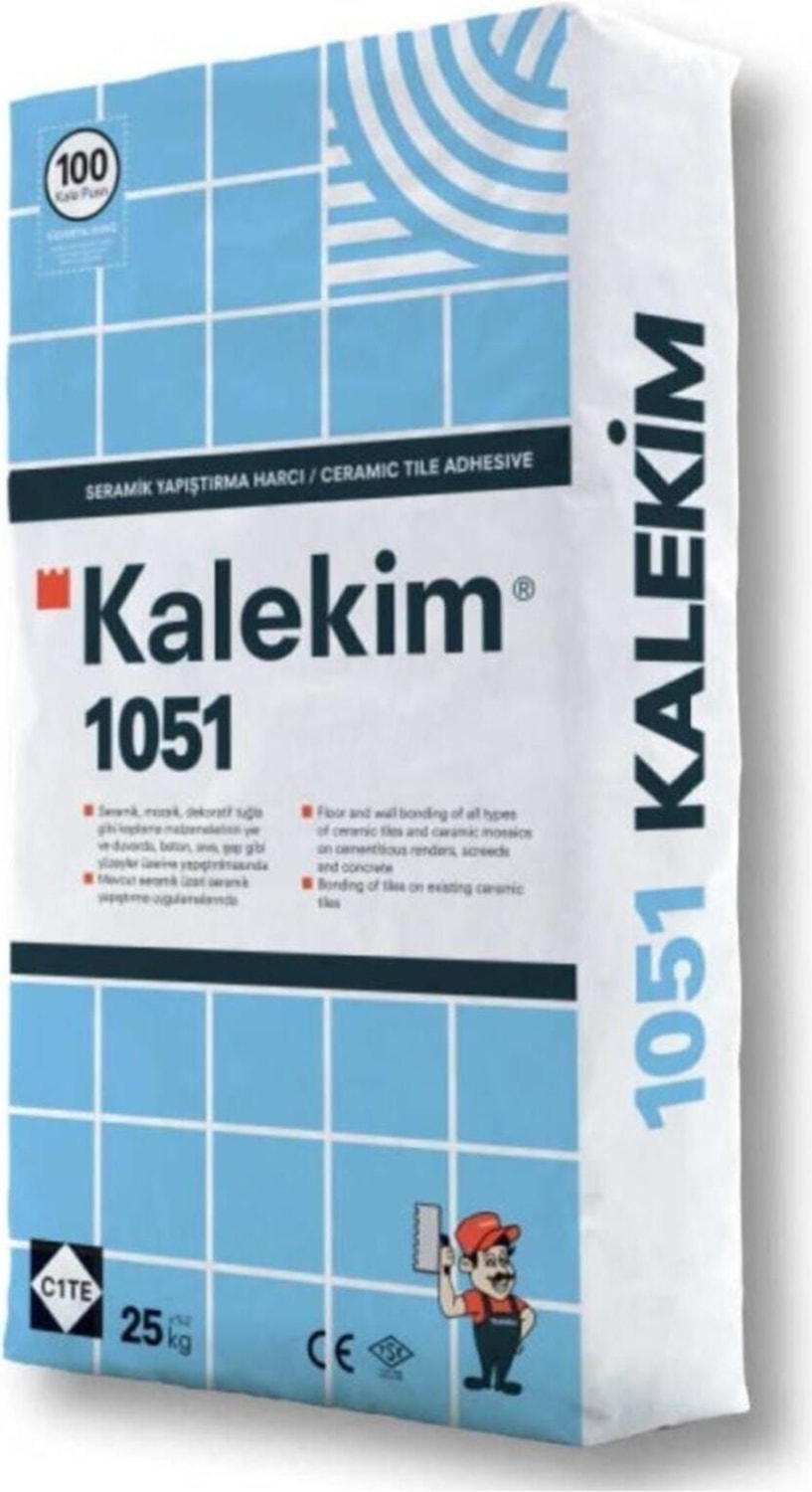 1051-KALEKIM - Seramik Yapıştırma Harcı (Gri) C1TE 25 kg