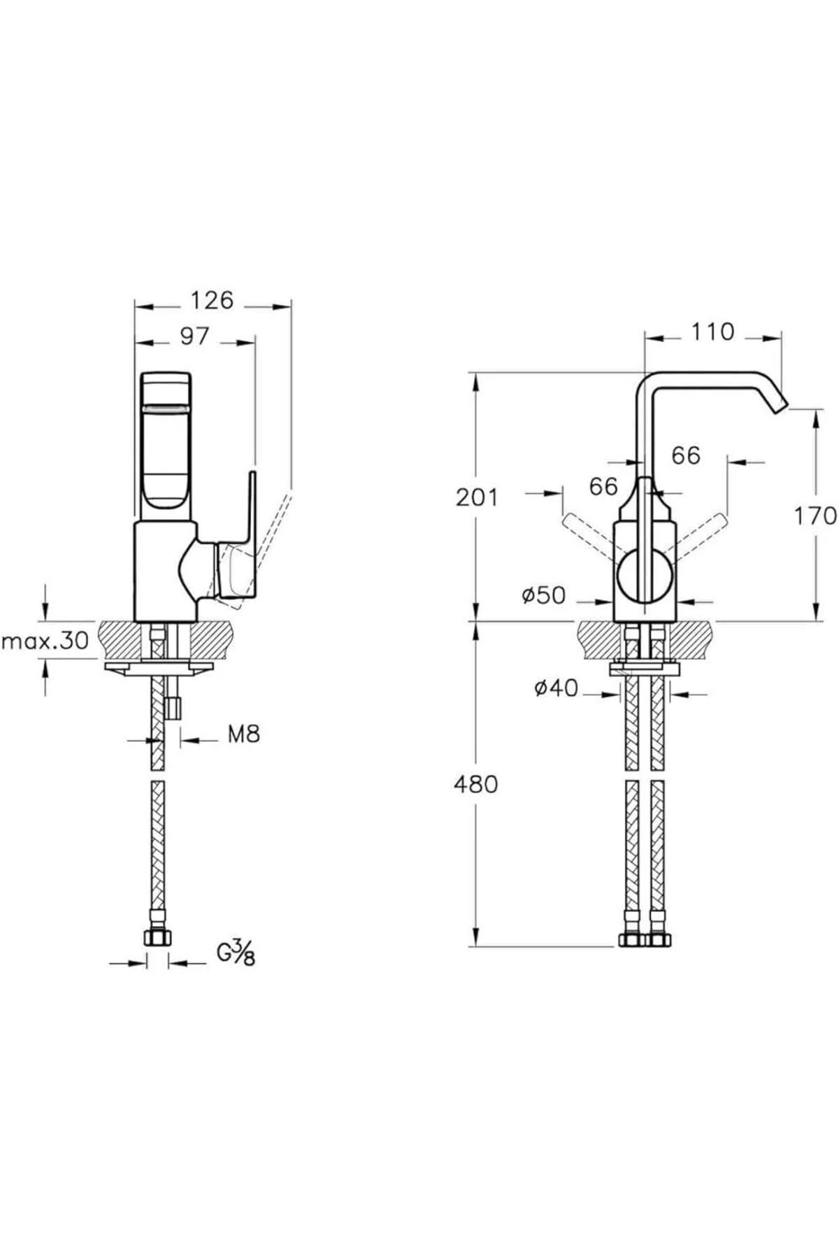 Suit U A4246726 Lavabo Bataryası Bakır