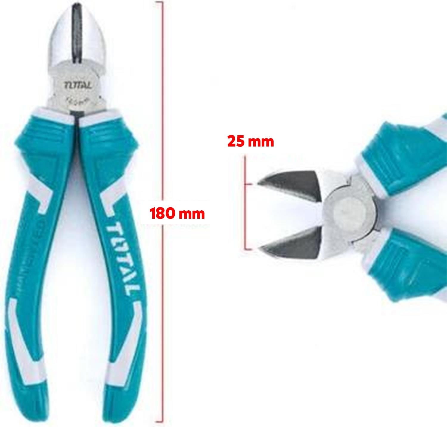 Çok Amaçlı Yan Keski Ergonomik Plastik Saplı 180 mm Metal Inşaat Teli Kesim Kablo Kesme Kerpeten