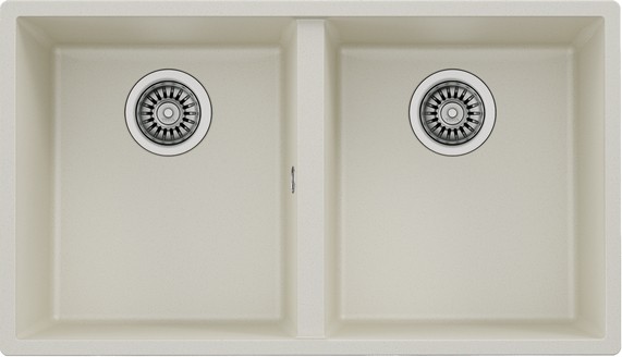 SQUARE 760 TG BRIGHT CREAM Tezgahaltı Granit Eviye Krem 76 cm 115260027