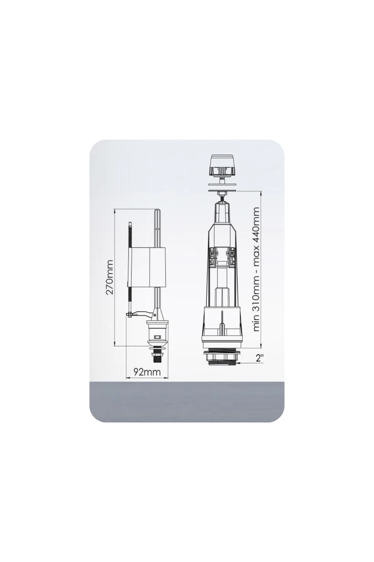 Tasarruflu Basmalı Klozet Sifon Rezervuar İç Takımı