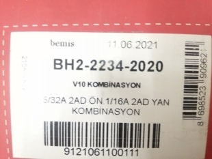 Bemis V10 Kombinasyon IP44 5/32A 2AD Ön. 1/16A 2AD Halogen Free Yan Kombinasyon