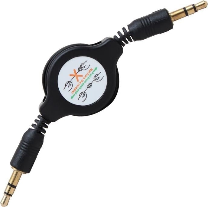 Makaralı 3.5 mm Stereo Erkek-Erkek Kablo