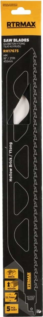 RH17675 Gazbeton - Ytong Tilki Kuyruğu - S2243HM Model 455 mm