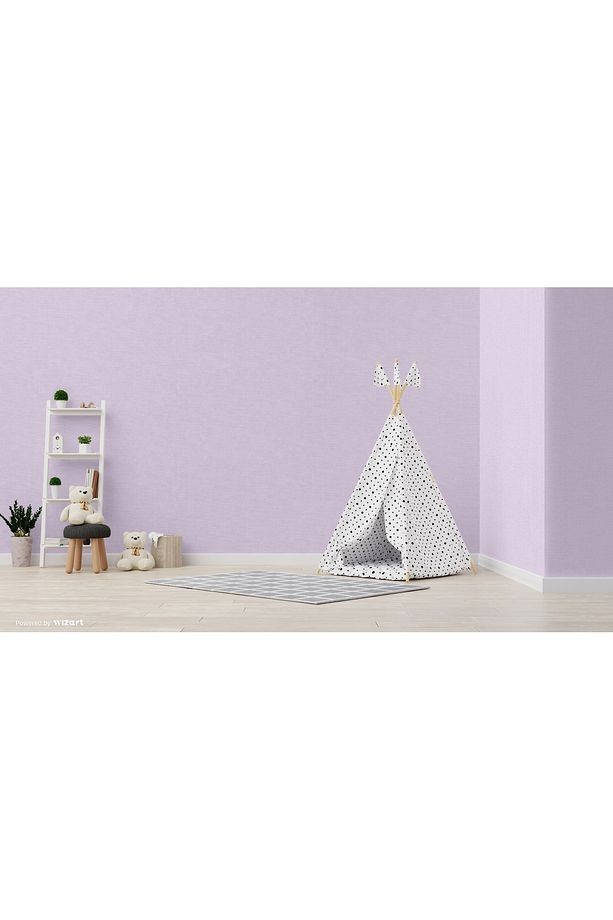 Ada Kids 8942-3 Duvar Kağıdı Lila Kendinden Desenli