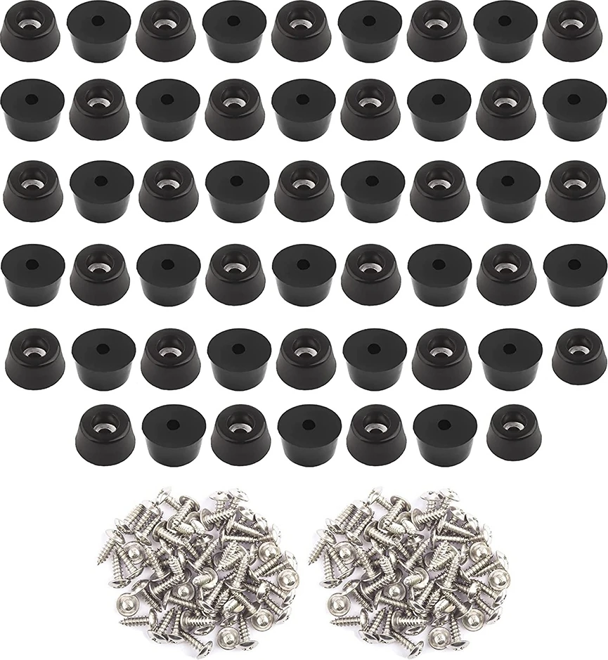 52PCS Kesme Tahtası Için Lastik Ayaklar (0.31X0.59INCH) Sandalyeler ve Diğer Mobilyalar Için Çizilmez Kauçuk Kesme Tahtası Ayakları (Yurt Dışından)