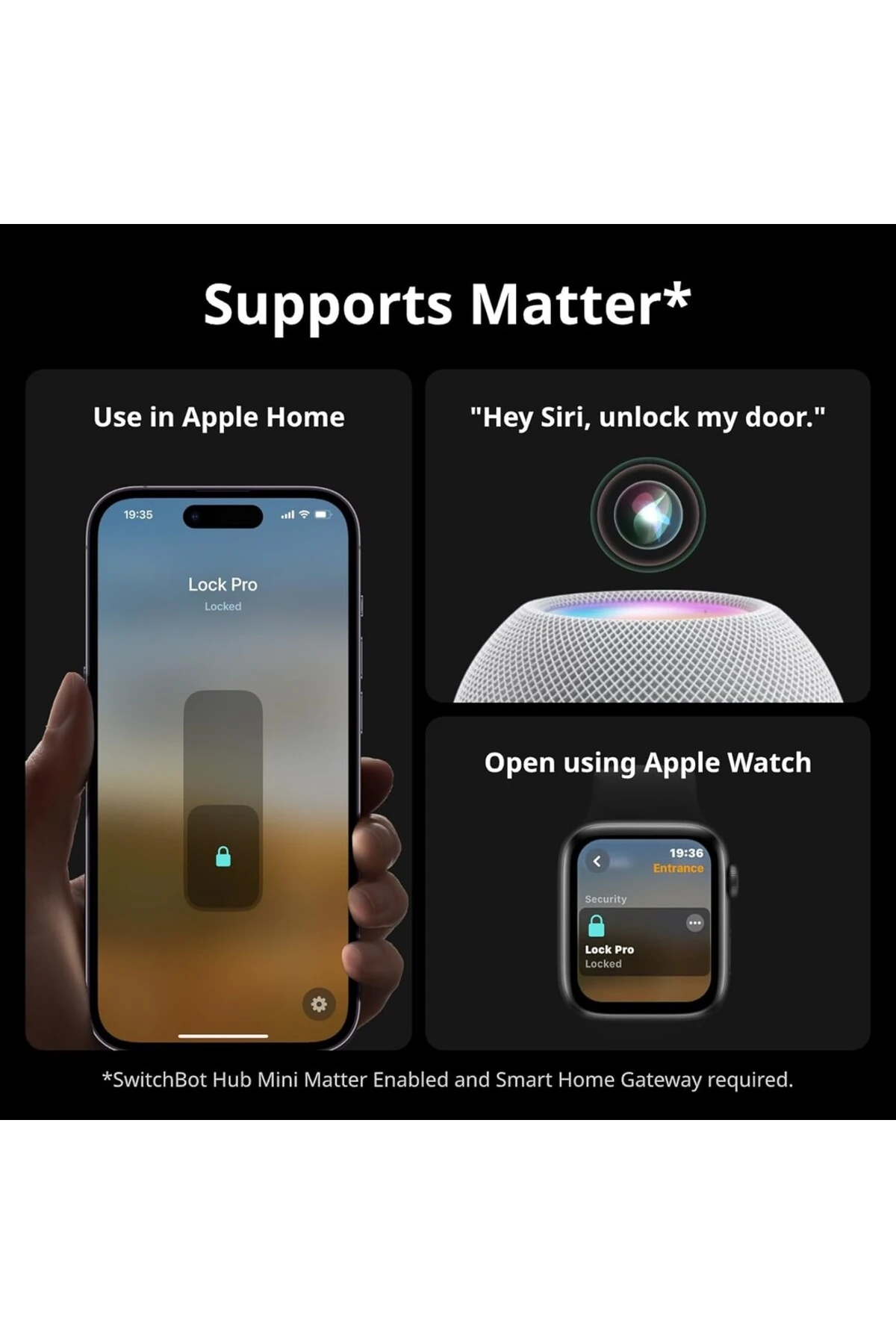 Smart Lock Pro, Anahtarsız Elektronik Akıllı Kapı Kilidi, Alexa ve Matter Destekli