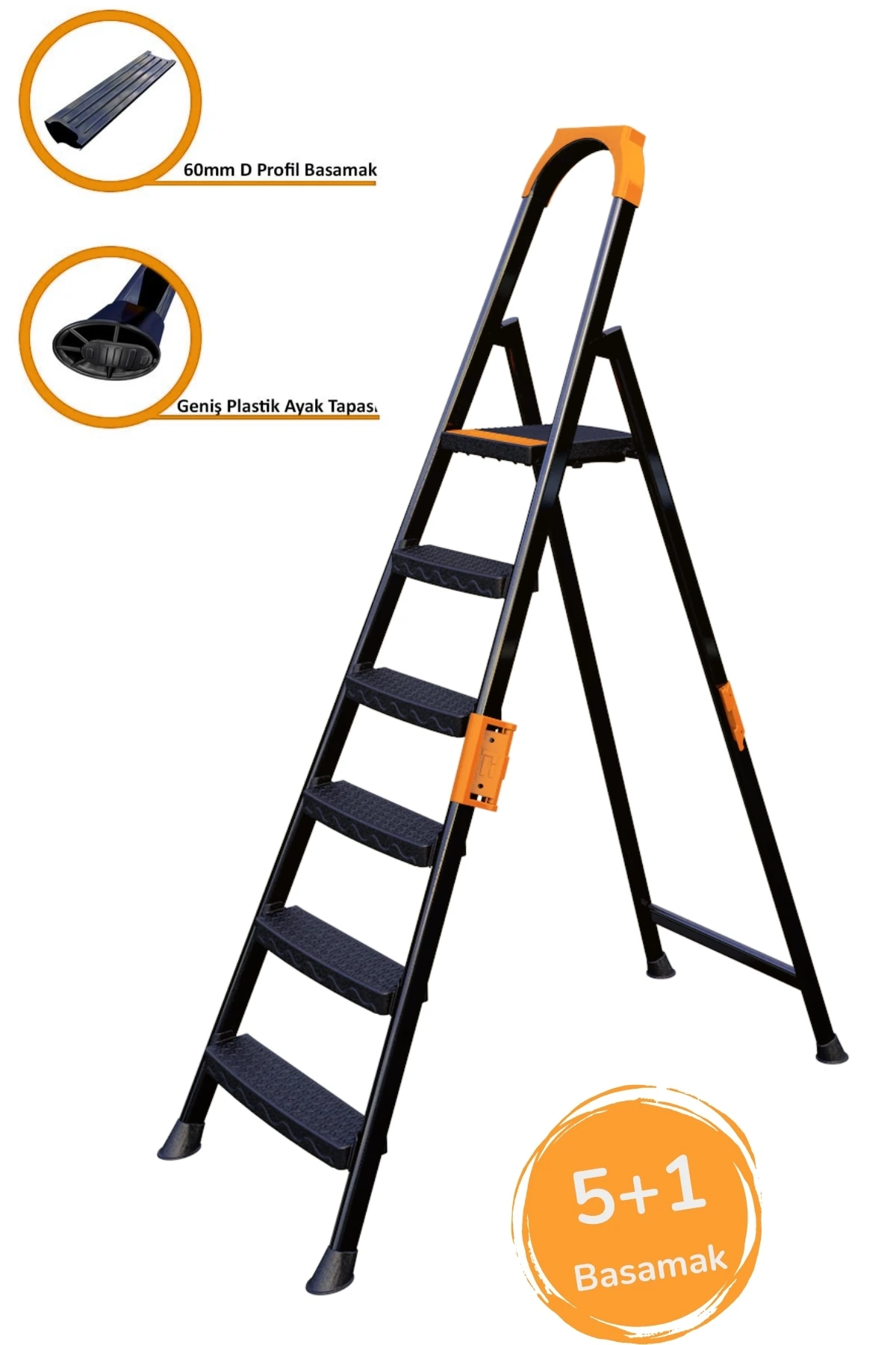 Anka Plus 5+1 Basamaklı Metal Merdiven