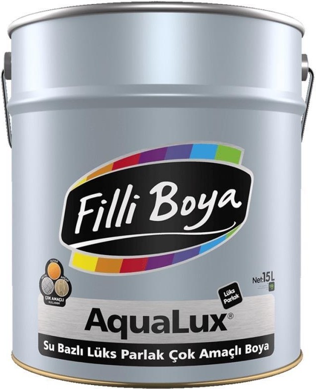 Filli Aqualüx Su Bazlı Kokusuz Ahşap Metal Boyası 15 Lt Beyaz